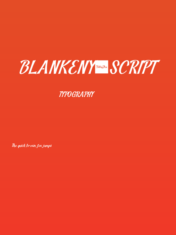 Blankeny-Script Poster