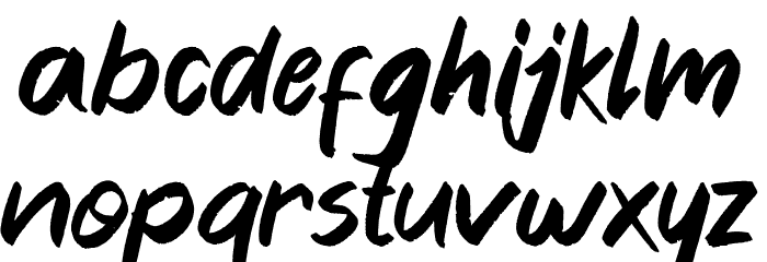 Blankers Font LOWERCASE