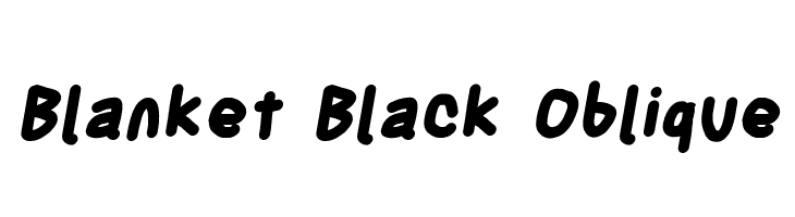 Blanket Black Oblique Font