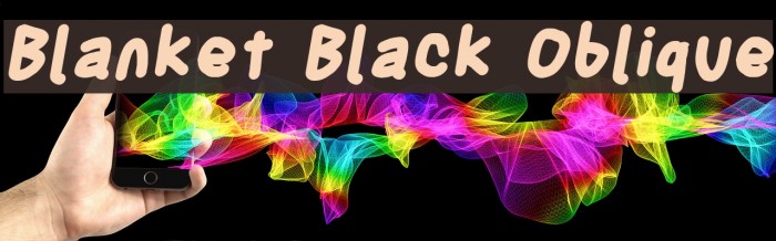 Blanket Black Oblique Font examples