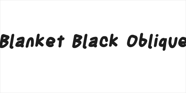 Blanket Black Oblique Logo