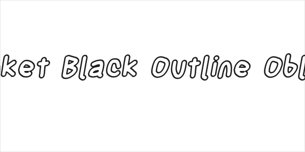 Blanket Black Outline Oblique Logo