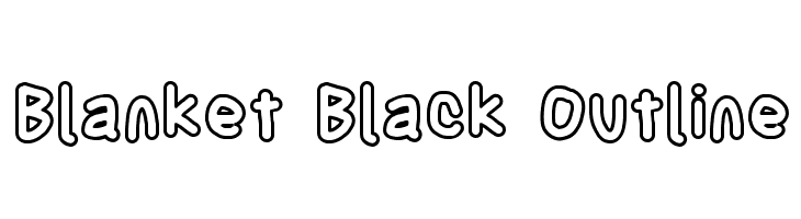 Blanket Black Outline  les polices de caractères gratuit tlcharger