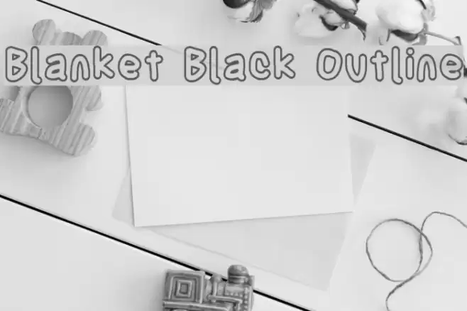 Blanket Black Outline Font examples