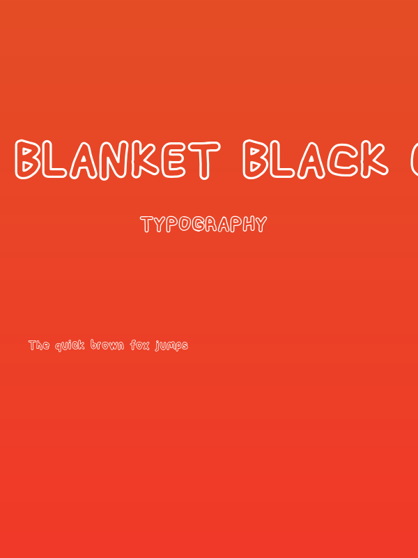 Blanket Black Outline Poster