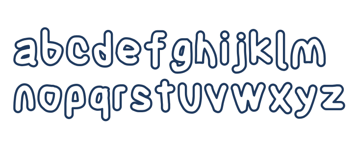 Blanket Black Outline Lowercase