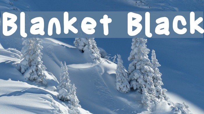 Blanket Black Font examples