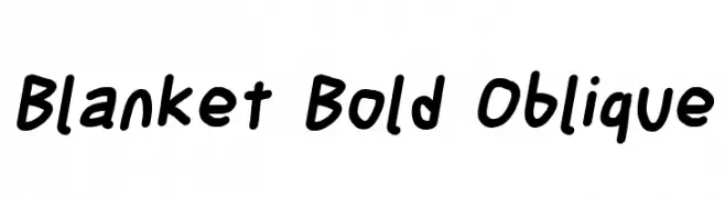 Blanket Bold Oblique  Fuentes Gratis Descargar