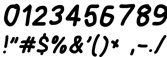 Blanket Bold Oblique Font OTHER CHARS