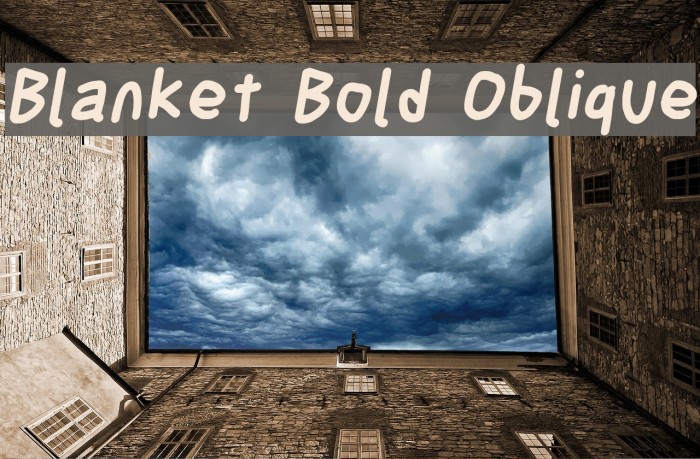 Blanket Bold Oblique Font examples