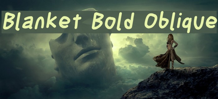 Blanket Bold Oblique Font examples