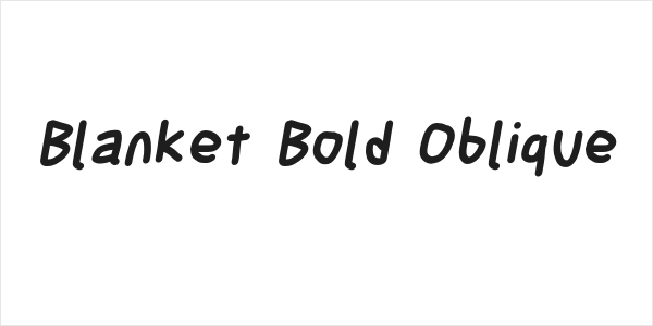 Blanket Bold Oblique Logo