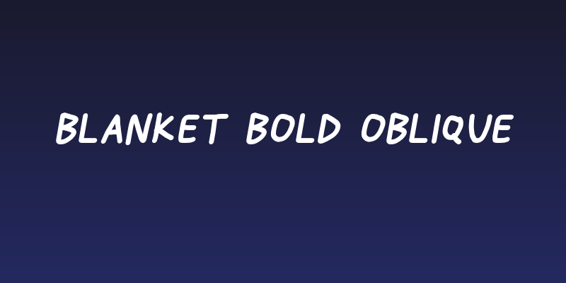 Blanket Bold Oblique Social Header