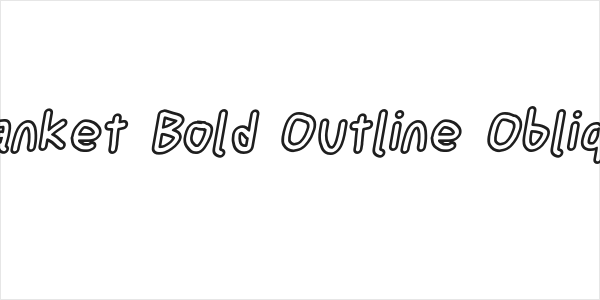 Blanket Bold Outline Oblique Logo