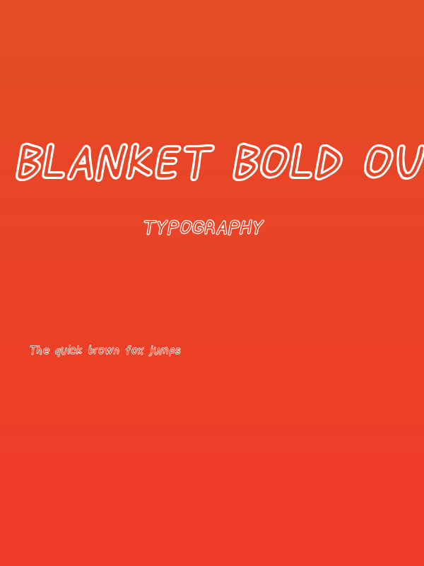 Blanket Bold Outline Oblique Poster