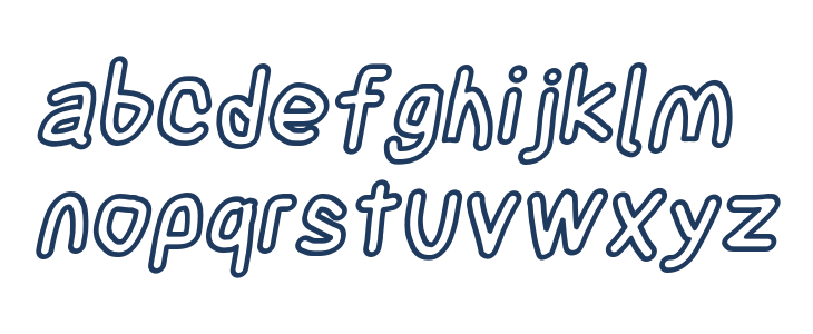 Blanket Bold Outline Oblique Lowercase