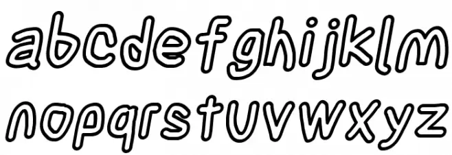 Blanket Bold Outline Oblique Schriftart Kleinbuchstaben