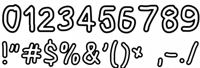 Blanket Bold Outline Font OTHER CHARS