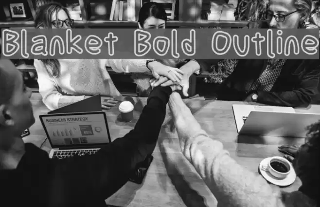 Blanket Bold Outline Font examples