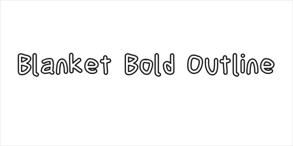 Blanket Bold Outline Logo