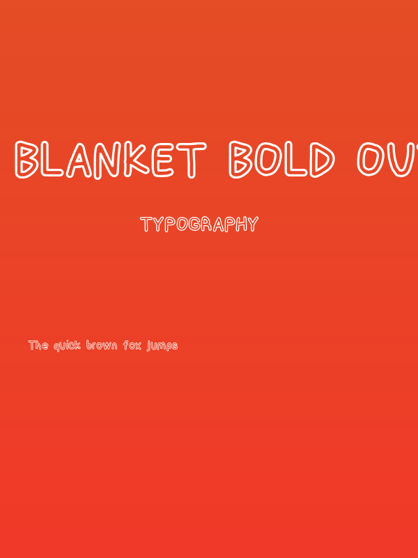 Blanket Bold Outline Poster