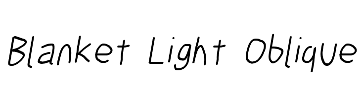 Blanket Light Oblique Font