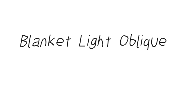 Blanket Light Oblique Logo