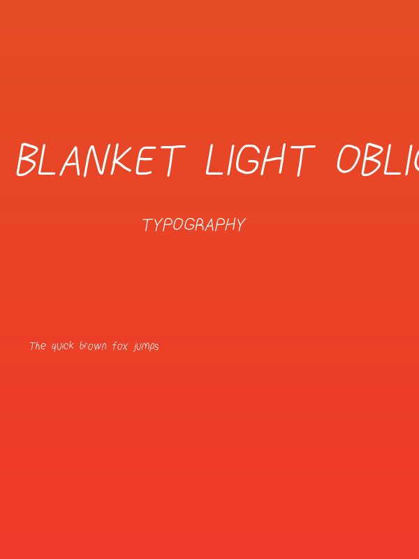 Blanket Light Oblique Poster