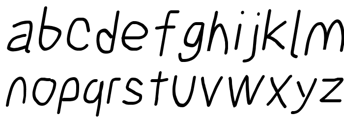Blanket Light Oblique Font LOWERCASE
