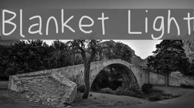 Blanket Light Font examples