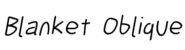 Blanket Oblique Font