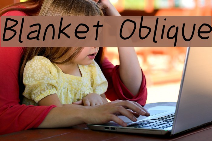 Blanket Oblique Font examples