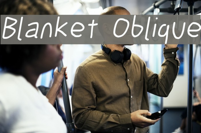 Blanket Oblique Font examples