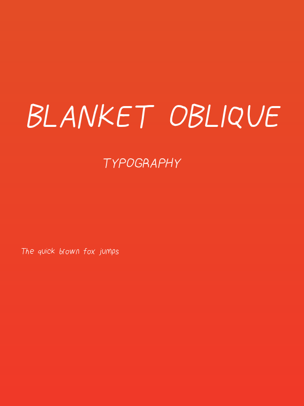 Blanket Oblique Poster