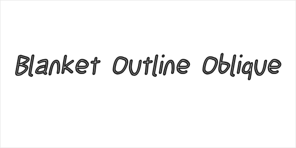 Blanket Outline Oblique Logo