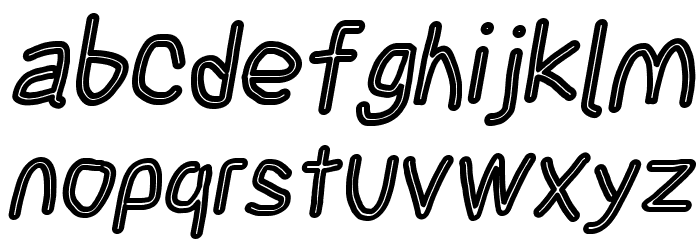 Blanket Outline Oblique フォント 小文字