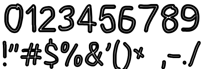 Blanket Outline Font OTHER CHARS