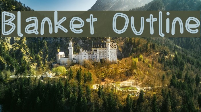 Blanket Outline Font examples