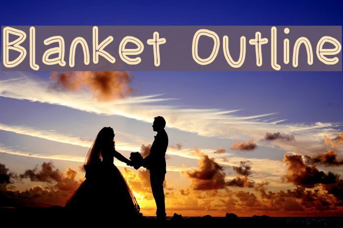 Blanket Outline Font examples
