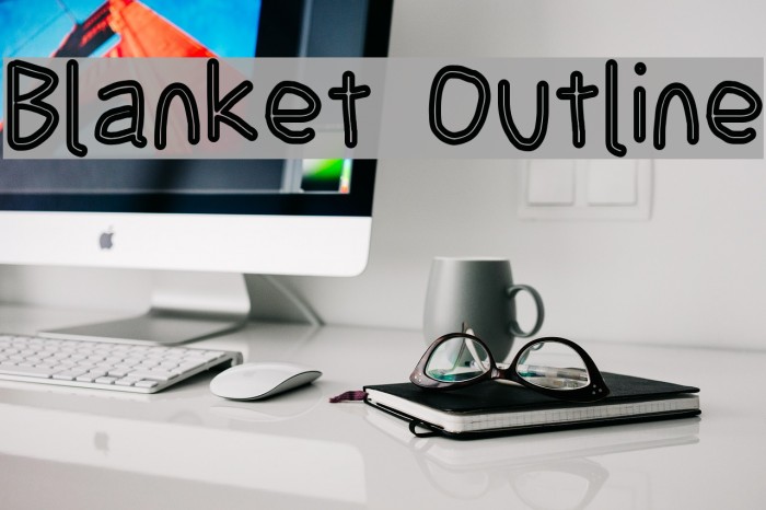 Blanket Outline Font examples