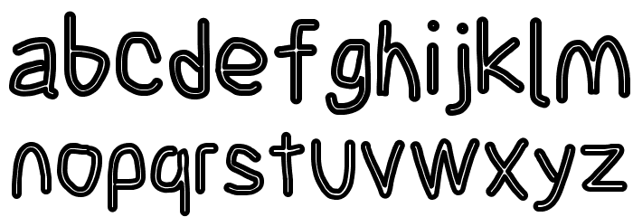 Blanket Outline Font LOWERCASE