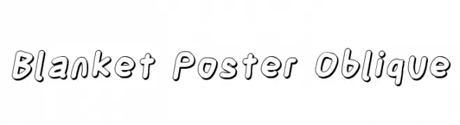 Blanket Poster Oblique  Frei Schriftart Herunterladen