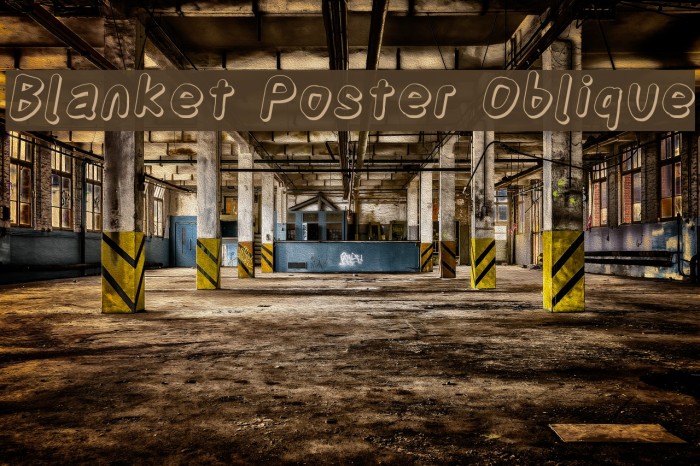 Blanket Poster Oblique Font examples