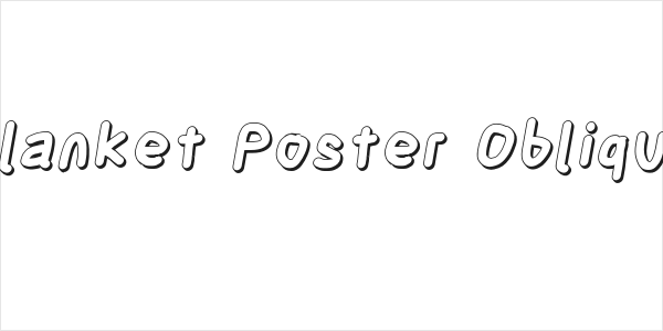 Blanket Poster Oblique Logo