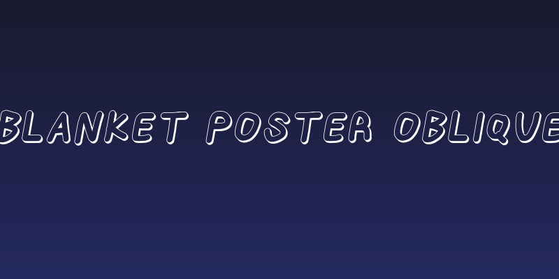 Blanket Poster Oblique Social Header