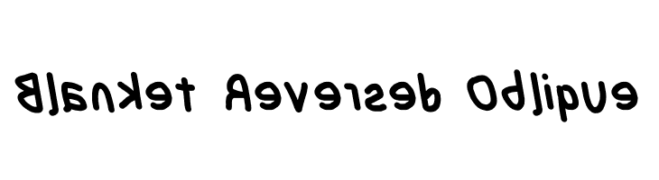 Blanket Reversed Oblique Font