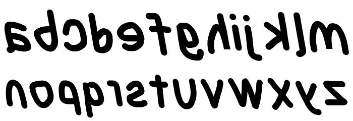 Blanket Reversed Oblique Font LOWERCASE