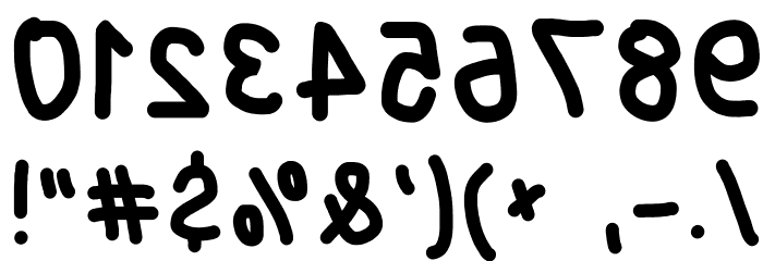 Blanket Reversed Font OTHER CHARS