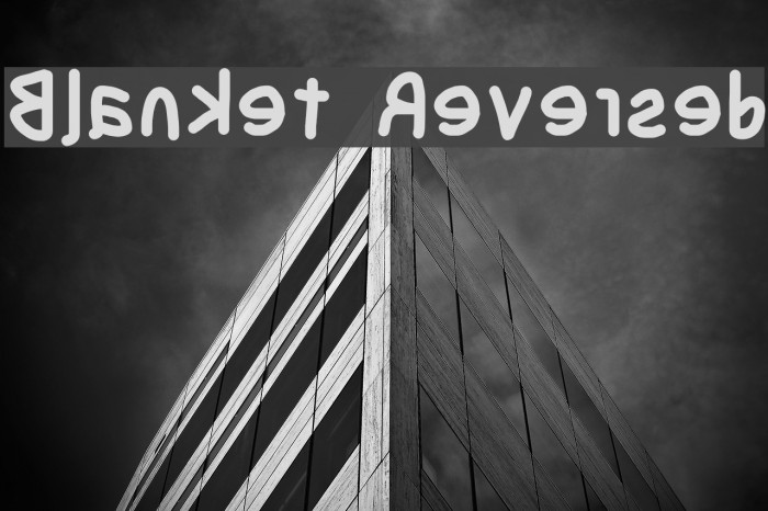 Blanket Reversed Font examples