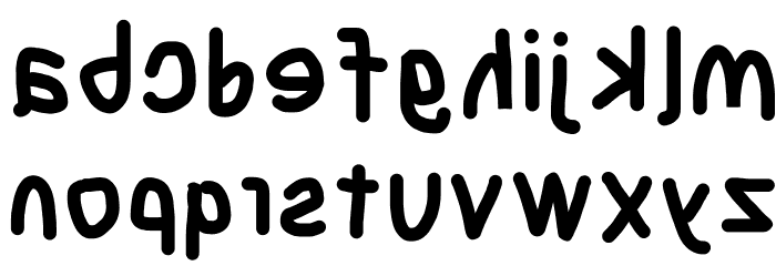 Blanket Reversed Font LOWERCASE